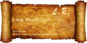 Leng Rozália névjegykártya